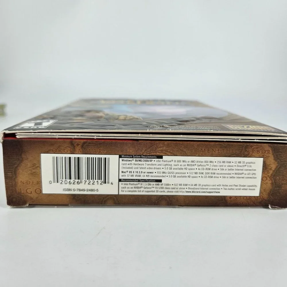 World of WarCraft WOW Video Game Fantasy PC CD Rom Mac Windows 98+ 2004